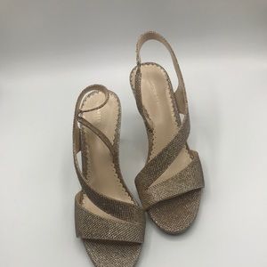 Charter Club Ladies Gold Evening Heels  Size 8